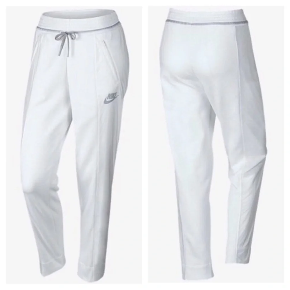 Womens Nike White Tech Fleece Splatter Sweatpants Medium Active Athleisure